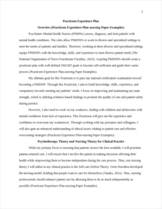 Practicum Experience Plan-nursing Paper Example – page 2
