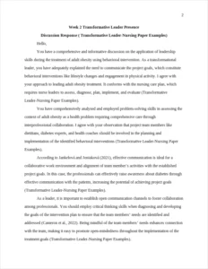 Transformative Leader-Nursing Paper Examples – page 2