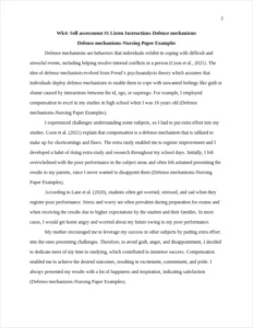Defense mechanisms-Nursing Paper Examples – page 2