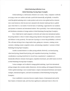 Global Marketing-Nursing Paper Examples – page 2