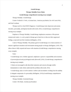 Gestalt therapy comprehensive nursing essay example – page 2