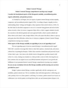 Patient-Centered Therapy comprehensive nursing essay example – page 2