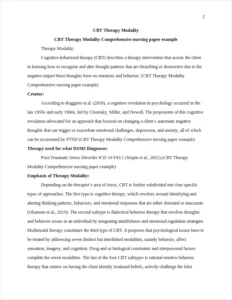 CBT Therapy Modality Comprehensive nursing paper example – page 2