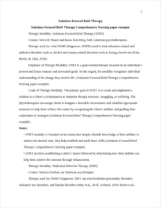 Solutions Focused Brief Therapy Comprehensive Nursing paper example – page 2