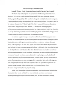 Scenario Therapy Choice Discussion-Comprehensive Nursing Paper Example – page 2