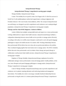 Interprofessional Therapy Comprehensive nursing paper example – page 2