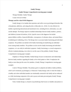 Family Therapy Comprehensive nursing paper example – page 2
