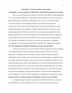 Amisulpride-A Second Generation Antipsychotic Comprehensive Nursing Essay Example – page 2