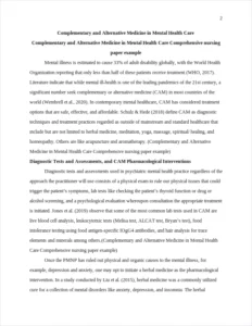 Complementary and Alternative Medicine in Mental Health Care Comprehensive nursing paper example – page 2
