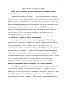 bipolar disorder and anxiety case study-comprehensive nursing paper example – page 2