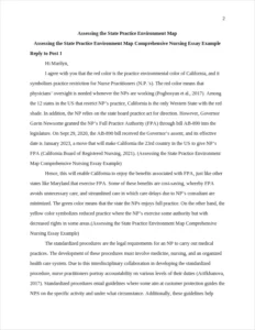 Assessing the State Practice Environment Map Comprehensive Nursing Essay Example – page 2