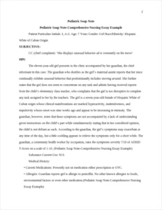 Pediatric Soap Note-Comprehensive Nursing Essay Example – page 2