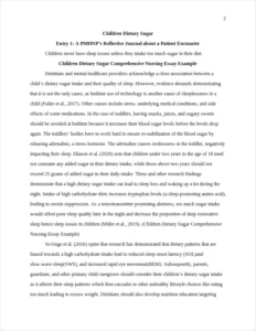 Children Dietary Sugar Comprehensive Nursing Essay Example – page 2