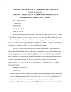 ASSESSING AND DIAGNOSING PATIENTS WITH MOOD DISORDERS COMPREHENSIVE NURSING ESSAY SAMPLE – page 2