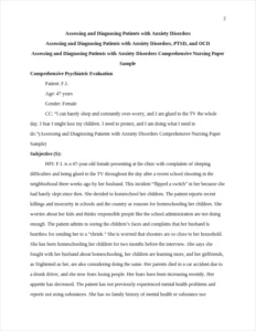 Assessing and Diagnosing Patients with Anxiety Disorders Comprehensive Nursing Paper Sample – page 2