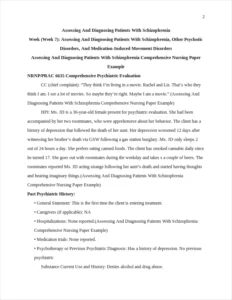 Assessing And Diagnosing Patients With Schizophrenia Comprehensive Nursing Paper Example – page 2