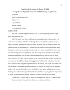 Comprehensive Psychiatric Evaluation of ADHD-Nursing Essay Example – page 2