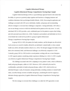 Cognitive Behavioural Therapy-Comprehensive Nursing Paper Sample – page 2