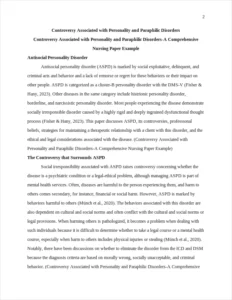 Controversy Associated with Personality and Paraphilic Disorders-A Comprehensive Nursing Paper Example – page 2