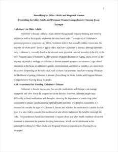 Prescribing for Older Adults and Pregnant Women Comprehensive Nursing Essay Example – page 2