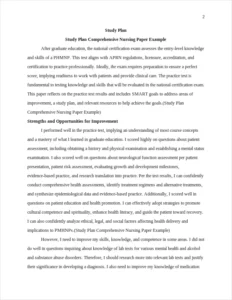 Study Plan Comprehensive Nursing Paper Example – page 2