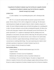 Comprehensive Psychiatric Evaluation Soap Note On Obsessive-compulsive disorder-Nursing Essay Example – page 2