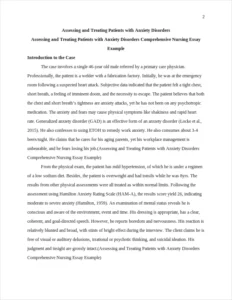 Assessing and Treating Patients with Anxiety Disorders Comprehensive Nursing Essay Example – page 2