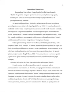 Foundational Neuroscience Comprehensive Nursing Paper Example – page 2