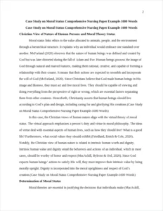 Case Study on Moral Status Comprehensive Nursing Paper Example-1000 Words – page 2