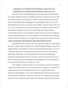 Comprehensive Case StudyOn End of Life Decisions-George Case of ALS – page 2