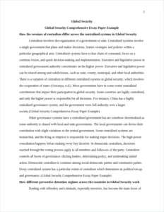 Global Security Comprehensive Essay Paper Example – page 2