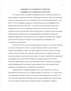Immigration Laws Comprehensive Article Review – page 2