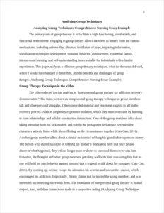 Analyzing Group Techniques Comprehensive Nursing Essay Example – page 2