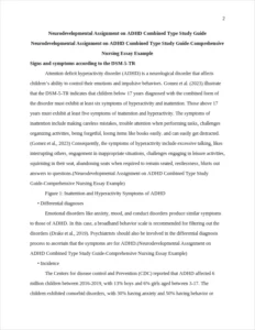 Neurodevelopmental Assignment on ADHD Combined Type Study Guide-Comprehensive Nursing Essay Example – page 2