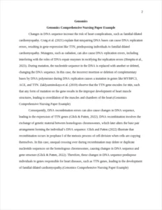 Genomics Comprehensive Nursing Paper Example – page 2
