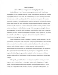 Sickle Cell Disease Comprehensive Nursing Paper Example – page 2
