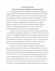 Genes and their Genotypes Comprehensive Nursing Paper Example – page 2