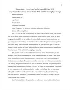 Comprehensive Focused Soap Note for Anxiety PTSD and OCD-Nursing Paper Example – page 2