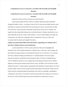 Comprehensive Essay on Controversy Associated with Personality and Paraphilic Disorders – page 2