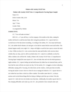 Patient with Anxiety SOAP Note-A Comprehensive Nursing Paper Sample – page 2