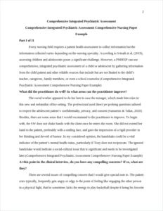 Comprehensive Integrated Psychiatric Assessment Comprehensive Nursing Paper Example – page 2