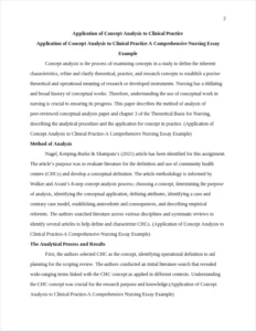 Application of Concept Analysis to Clinical Practice-A Comprehensive Nursing Essay Example – page 2