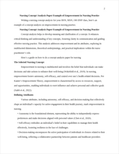 Nursing Concept Analysis Paper Example – page 2