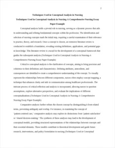 Techniques Used in Conceptual Analysis in Nursing-A Comprehensive Nursing Essay Paper Example – page 2