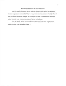 core competencies of the nurse educator – page 2