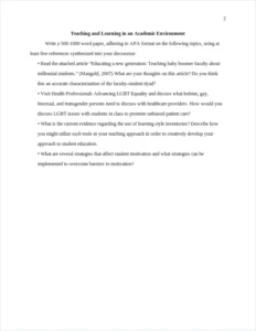 teaching and learning in an academic environment – page 2
