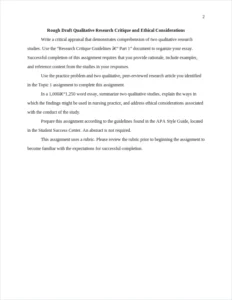 rough draft qualitative research critique and ethical considerations – page 2