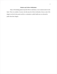 patients and leftover medications – page 2
