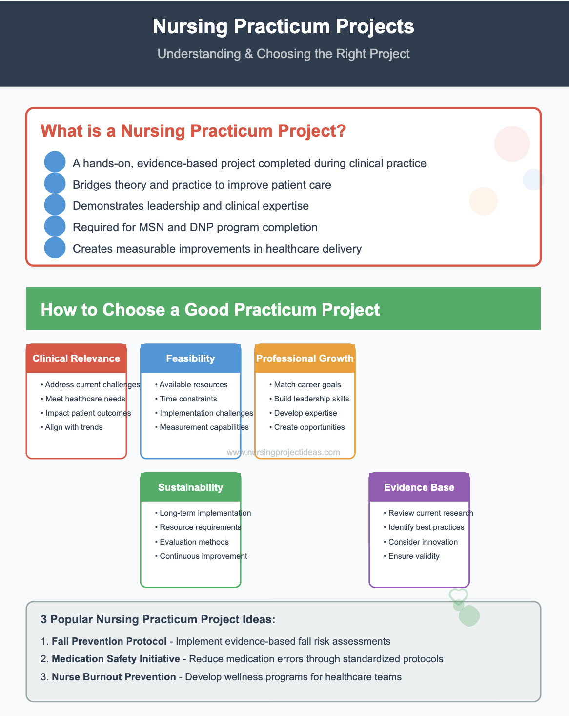 Nursing Practicum Project ideas and guide
