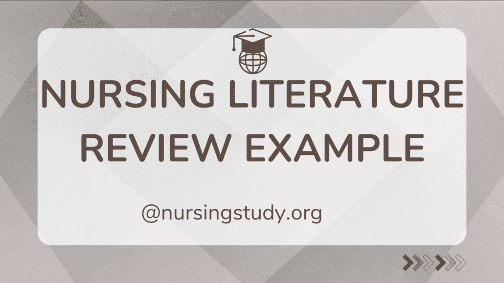 nursing literature review example